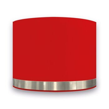 Abat-jour pour chevet rond rouge jonc aluminium 4