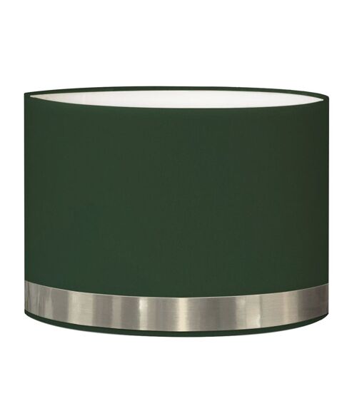 Abat-jour pour chevet rond vert jonc aluminium