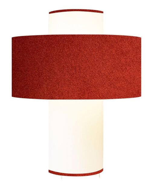 Lampe Emilio rouge D35 cm