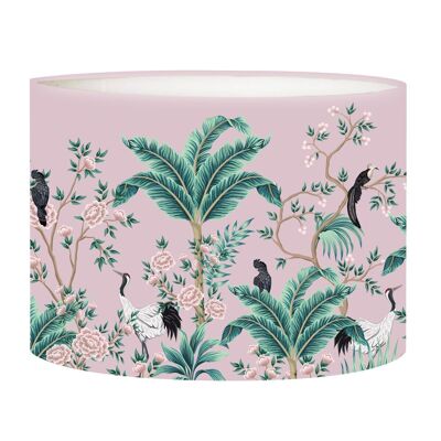 Jungle Powder Pink Bedside Lampshade