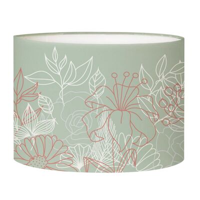 Olive Green Bouquet Bedside Lampshade