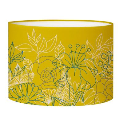 Mustard Yellow Bouquet Bedside Lampshade