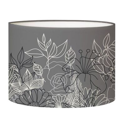 Gray Bouquet bedside lampshade