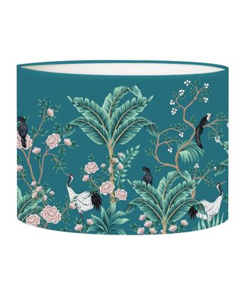 Abat-jour lampadaire Jungle bleu canard 1