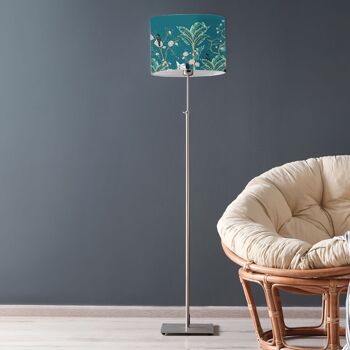 Abat-jour lampadaire Jungle bleu canard 2