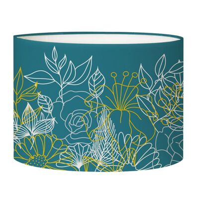 Abat-jour Lampadaire Bouquet Bleu canard