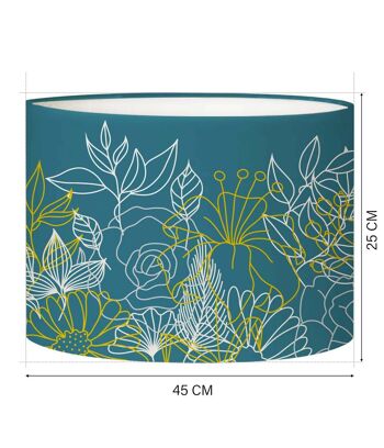 Abat-jour Lampadaire Bouquet Bleu canard 3