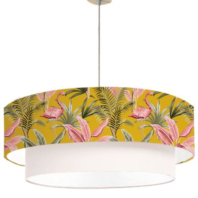 Flemish mustard yellow double pendant light