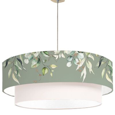 Olive green double branch pendant light