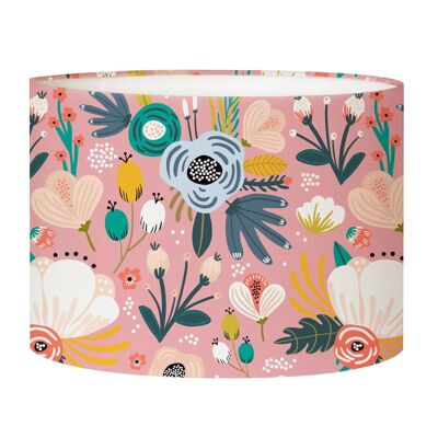 Abat-jour lampadaire enfant Floral Rose Doux