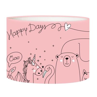 Happydays Soft Pink children's floor lamp shade