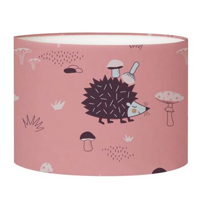 Soft Pink Hedgehog children's bedside lampshade