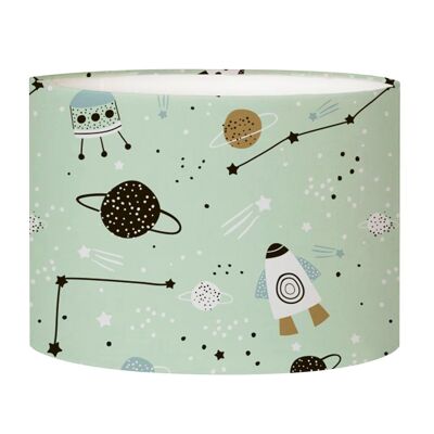 Planet Pastel Green children's bedside lampshade