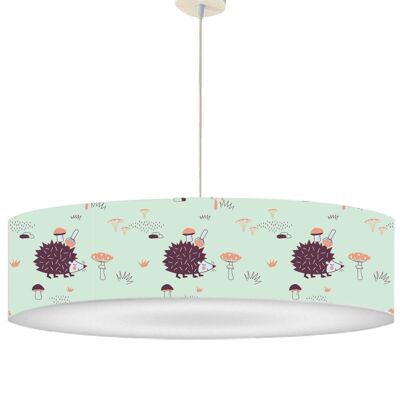 Pastel Green Hedgehog Children's Pendant Light