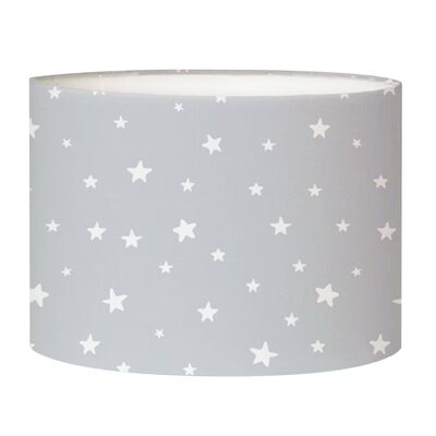 Children's bedside lampshade stars Gray