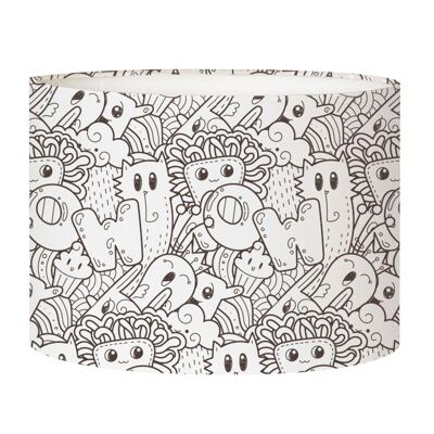 Doodle Party children's bedside lampshade