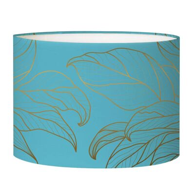 Acid blue leaf bedside lampshade