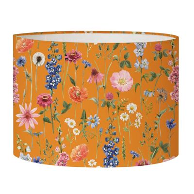 Acid orange flower bedside lampshade