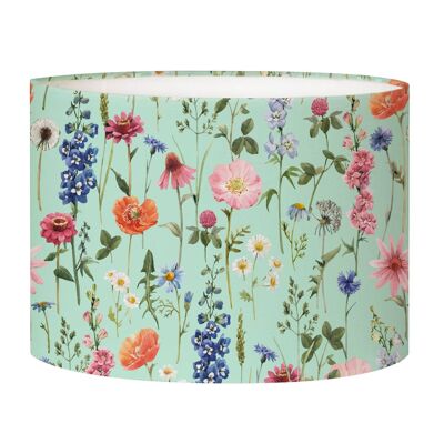 Acid green flower bedside lampshade