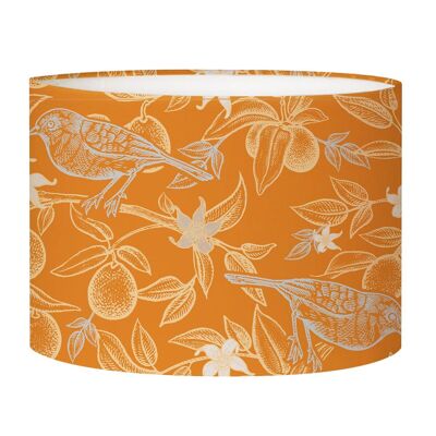 Acid orange bird bedside lampshade