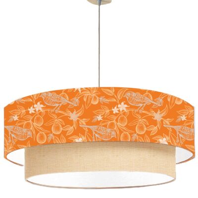 Suspension Double Oiseau orange