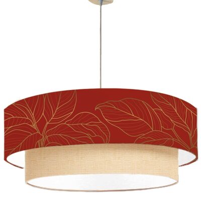 Double Red Leaf Pendant Light