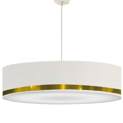 Large white and gold rush pendant light