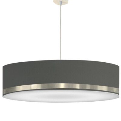 Gray Jonc and Aluminum Pendant Lamp