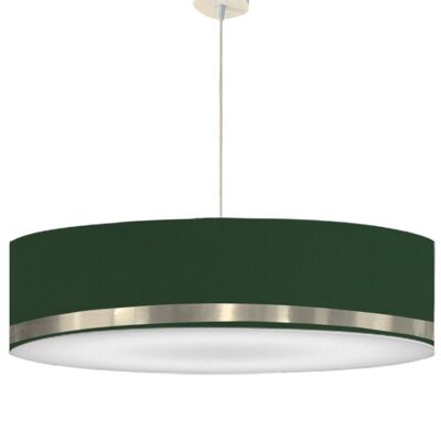 Green Jonc and Aluminum Pendant Lamp