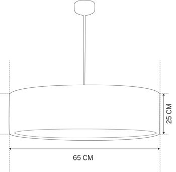 Suspension Jonc Vert et Aluminium 3