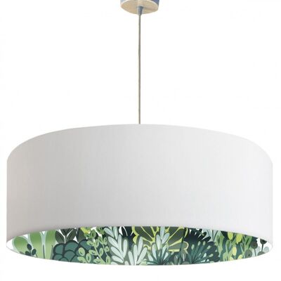 Indoor foliage printed pendant light