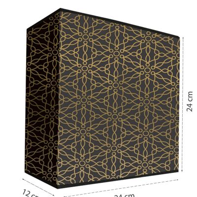 Kiara black print gold wall light