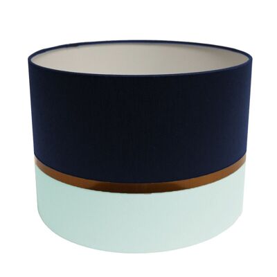 Two-tone bedside lampshade Navy Blue