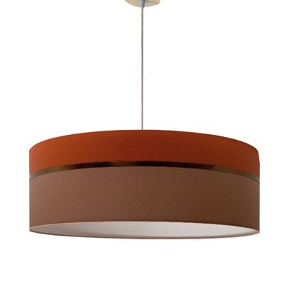 Two-tone brick & beige pendant light