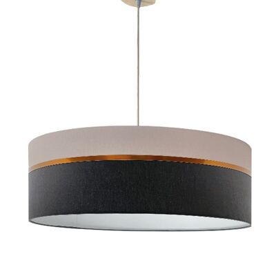 Lampada a sospensione bicolore grigio chiaro e grigio scuro