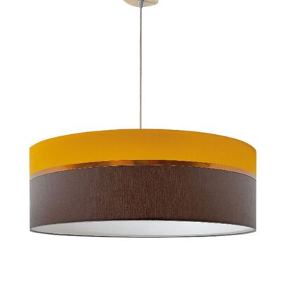 Two-tone yellow & chocolate pendant light