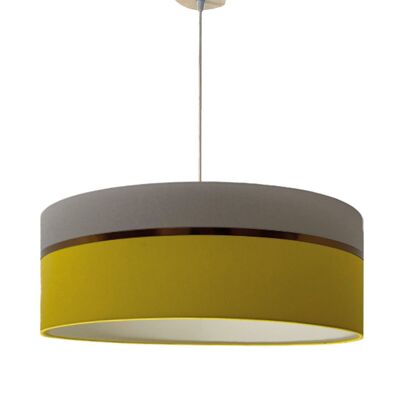 Two-tone gray & yellow pendant light
