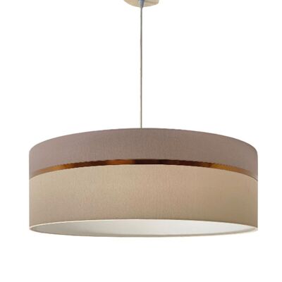 Two-tone taupe & beige pendant light