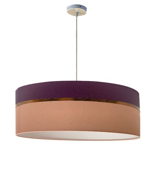 Suspension bicolore violet & rose