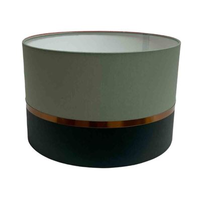 Two-tone bedside lampshade in empire green and lime wood