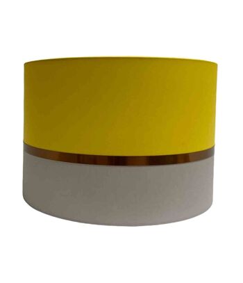 Abat-jour Lampadaire bicolore gris et jaune 3