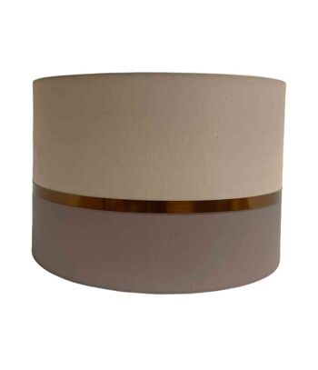 Abat-jour Lampadaire bicolore taupe et beige 3