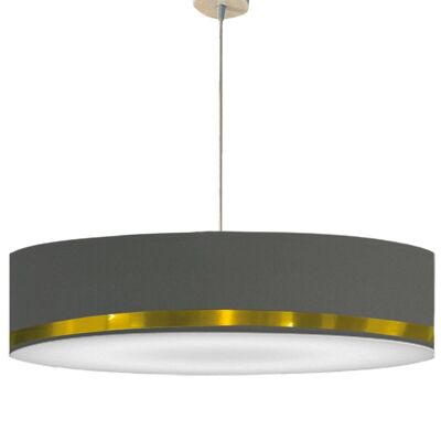 Large gray and gold rush pendant light