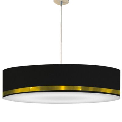 Large black and gold rush pendant light