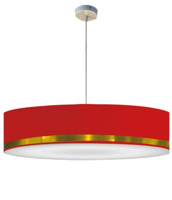 Grande suspension jonc rouge et or 1