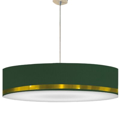 Large green and gold rush pendant light