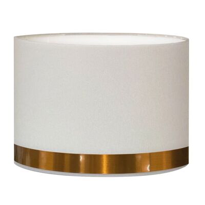White and copper Jonc floor lamp shade