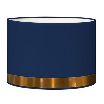 Blue and copper rush floor lamp shade