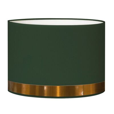 Green and copper rush floor lamp shade