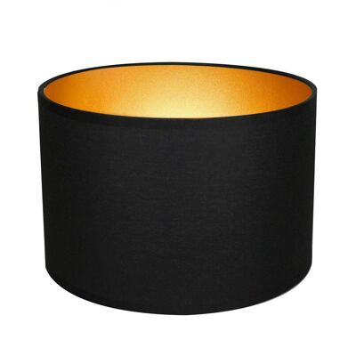 Black and Gold round floor lamp shade